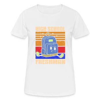 High School Freshman Retro Vintage Freshman - Women's Breathable T-Shirt - white - Front - AI Model Female 172 dark (172cm)