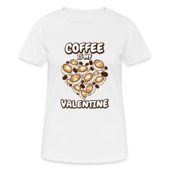Coffee is my Valentine's Day - Women's Breathable T-Shirt - white - Front - AI Model Female 172 dark (172cm)