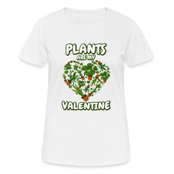 Plants are my Valentine's Day heart gardener - Women's Breathable T-Shirt - white - Front - AI Model Female 172 dark (172cm)