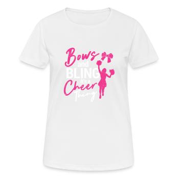 Les arcs et le bling soient une chose drôle d’encouragement - T-shirt respirant Femme - blanc - Devant - AI Model Female 172 dark (172cm)