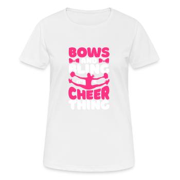 Bows & Bling It’s A Cheer Thing Funny Cheerleaders - T-shirt respirant Femme - blanc - Devant - AI Model Female 172 dark (172cm)