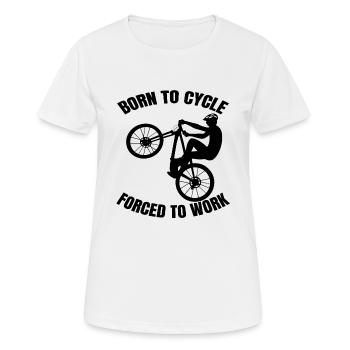 Cycling Mountainbike Cycling Cycling - Women's Breathable T-Shirt - white - Front - AI Model Female 172 dark (172cm)