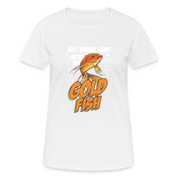 Hang With My Goldfish Carp Japan Aquarium Gold - Women's Breathable T-Shirt - white - Front - AI Model Female 172 dark (172cm)