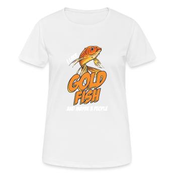 Comme le poisson rouge et la carpe japonaise pour 3 personnes - T-shirt respirant Femme - blanc - Devant - AI Model Female 172 dark (172cm)