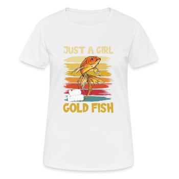 Fille qui aime la carpe poisson rouge Japon - T-shirt respirant Femme - blanc - Devant - AI Model Female 172 dark (172cm)