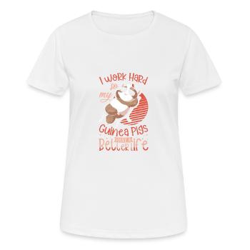 Meine Meerschweinchen Haben Ein Besseres Leben - Frauen T-Shirt atmungsaktiv - Weiß - Vorne - AI Model Female 172 dark (172cm)