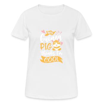 My guinea pig thinks I'm cool - - Women's Breathable T-Shirt - white - Front - AI Model Female 172 dark (172cm)