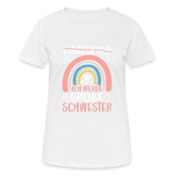Ich Werde Große Schwester - Frauen T-Shirt atmungsaktiv - Weiß - Vorne - AI Model Female 172 dark (172cm)