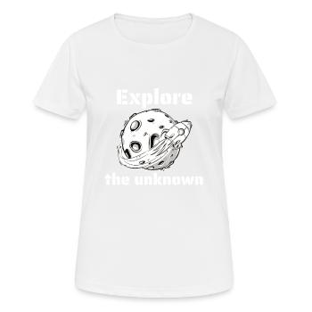 Explore The Unknown Retro Outer Space Designs - Women's Breathable T-Shirt - white - Front - AI Model Female 172 dark (172cm)