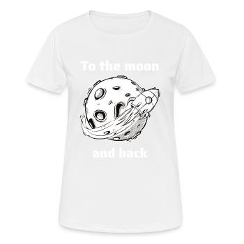 To The Moon & Back Retro Outer Space Designs - Women's Breathable T-Shirt - white - Front - AI Model Female 172 dark (172cm)