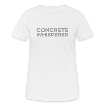 Lustiges Betonarbeiter Bauarbeiter Gag Wortspiel - Frauen T-Shirt atmungsaktiv - Weiß - Vorne - AI Model Female 172 dark (172cm)