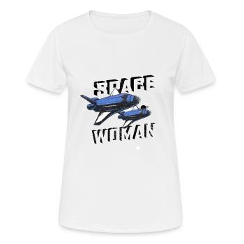 SPACE WOMAN - Frauen T-Shirt atmungsaktiv - Weiß - Vorne - AI Model Female 172 dark (172cm)