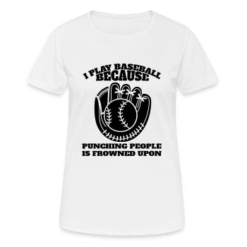 Jeu de baseball Cadeau de baseball Amateurs de baseball - T-shirt respirant Femme - blanc - Devant - AI Model Female 172 dark (172cm)