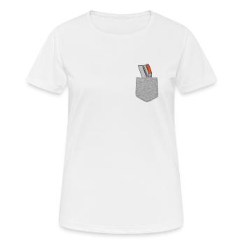 Beton Finisher Fake Pocket Beton Zement Wortspiel - Frauen T-Shirt atmungsaktiv - Weiß - Vorne - AI Model Female 172 dark (172cm)