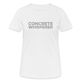 Lustiges Betonarbeiter Bauarbeiter Gag Wortspiel - Frauen T-Shirt atmungsaktiv - Weiß - Vorne - AI Model Female 172 dark (172cm)
