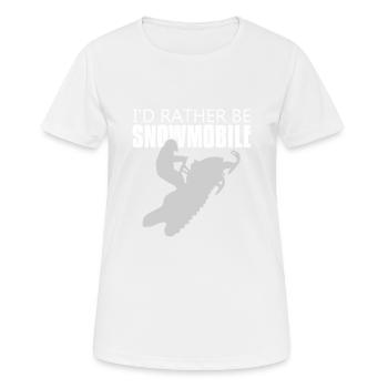 I would rather - Women's Breathable T-Shirt - white - Front - AI Model Female 172 dark (172cm)