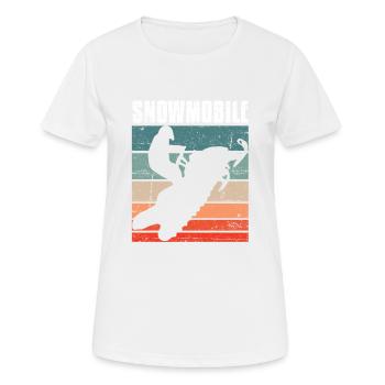 Vintage Motorschlitten Motorschlitten - Frauen T-Shirt atmungsaktiv - Weiß - Vorne - AI Model Female 172 dark (172cm)