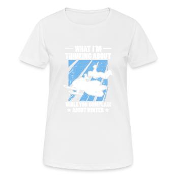 Se plaindre du traîneau à moteur d’hiver - T-shirt respirant Femme - blanc - Devant - AI Model Female 172 dark (172cm)