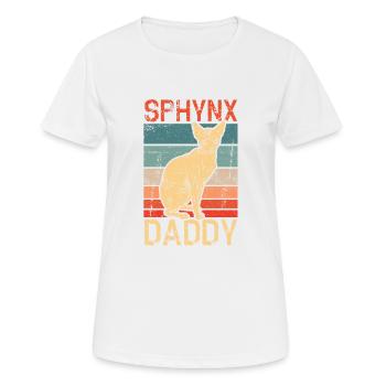 Sphynx-vati-kätzchen-haustier-besitzer-vintage - Frauen T-Shirt atmungsaktiv - Weiß - Vorne - AI Model Female 172 dark (172cm)