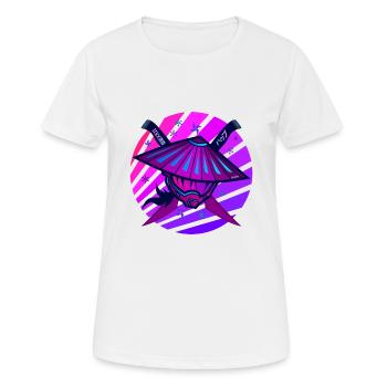 Samouraï Monster Sword violet - T-shirt respirant Femme - blanc - Devant - AI Model Female 172 dark (172cm)