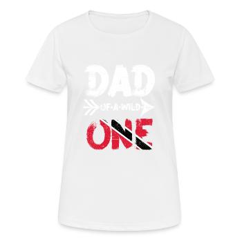 Père d’un Tobago sauvage Trinidad drapeau Trinidad - T-shirt respirant Femme - blanc - Devant - AI Model Female 172 dark (172cm)