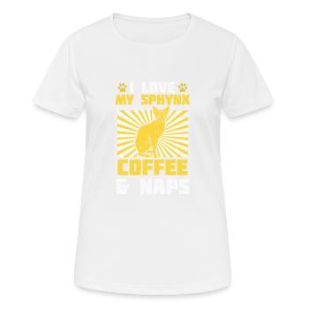 Sphynx-kaffee Und - Frauen T-Shirt atmungsaktiv - Weiß - Vorne - AI Model Female 172 dark (172cm)