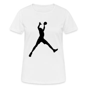 Basketball - Women's Breathable T-Shirt - white - Front - AI Model Female 172 dark (172cm)