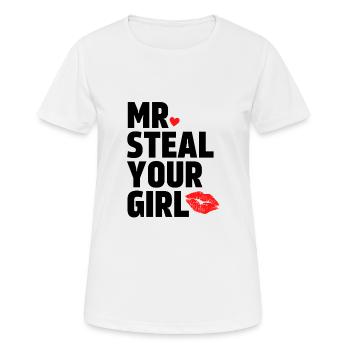 Mr Steal Your Girl - Women's Breathable T-Shirt - white - Front - AI Model Female 172 dark (172cm)