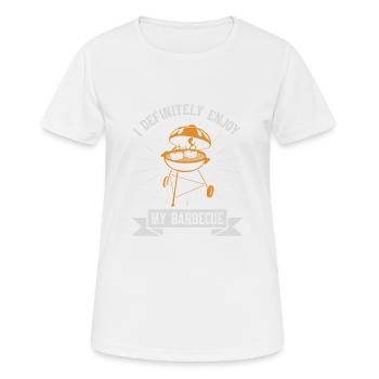 ICH GENIESSE AUF JEDEN FALL MEIN BARBECUE - Frauen T-Shirt atmungsaktiv - Weiß - Vorne - AI Model Female 172 dark (172cm)