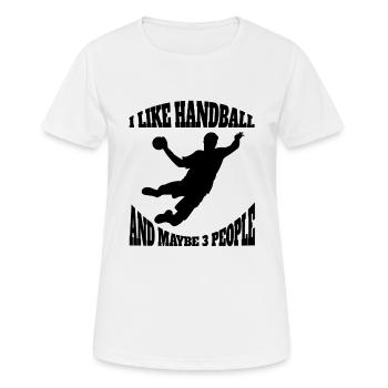 Handball Equipe Handball Handball Handball Joueurs de handball - T-shirt respirant Femme - blanc - Devant - AI Model Female 172 dark (172cm)