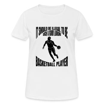 Basketball Basketballspieler Basketballteam - Frauen T-Shirt atmungsaktiv - Weiß - Vorne - AI Model Female 172 dark (172cm)