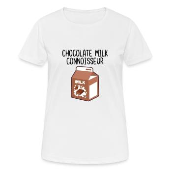 Chocolate Milk Connoisseur - Women's Breathable T-Shirt - white - Front - AI Model Female 172 dark (172cm)