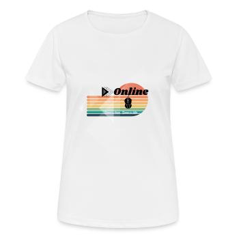 Online Life - Women's Breathable T-Shirt - white - Front - AI Model Female 172 dark (172cm)
