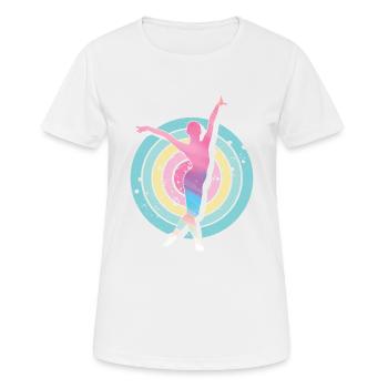 Gymnastique | Gymnastique Gymnastique Filles Femmes - T-shirt respirant Femme - blanc - Devant - AI Model Female 172 dark (172cm)
