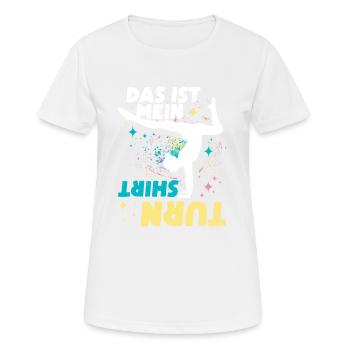 Turnen | Turnerin Gymnastik Turnen Mädchen Frauen - Frauen T-Shirt atmungsaktiv - Weiß - Vorne - AI Model Female 172 dark (172cm)