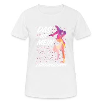Turnen | Turnerin Gymnastik Turnen Mädchen Frauen - Frauen T-Shirt atmungsaktiv - Weiß - Vorne - AI Model Female 172 dark (172cm)