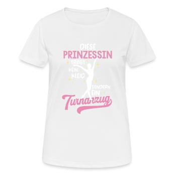 Turnen | Turnerin Gymnastik Turnen Mädchen Frauen - Frauen T-Shirt atmungsaktiv - Weiß - Vorne - AI Model Female 172 dark (172cm)