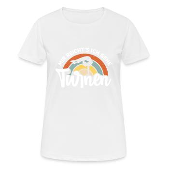 Turnen | Turnerin Gymnastik Turnen Mädchen Frauen - Frauen T-Shirt atmungsaktiv - Weiß - Vorne - AI Model Female 172 dark (172cm)