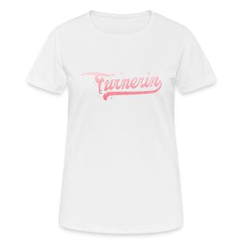 Turnen | Turnerin Gymnastik Turnen Mädchen Frauen - Frauen T-Shirt atmungsaktiv - Weiß - Vorne - AI Model Female 172 dark (172cm)