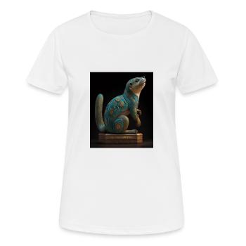 Esthétique Cool Otter Design Esthétique Cool Art - T-shirt respirant Femme - blanc - Devant - AI Model Female 172 dark (172cm)