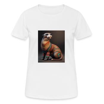 Esthétique Cool Otter Design Esthétique Cool Art - T-shirt respirant Femme - blanc - Devant - AI Model Female 172 dark (172cm)