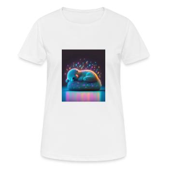 Otter Pet Owners Funny Sleepyhead Otter - Women's Breathable T-Shirt - white - Front - AI Model Female 172 dark (172cm)