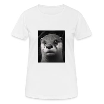 Cute Otter Bed Time Funny Bored Sleepyhead Otter - Women's Breathable T-Shirt - white - Front - AI Model Female 172 dark (172cm)