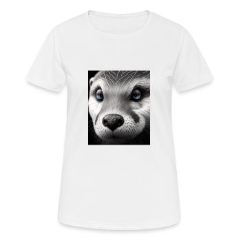 Cute Otter Bed Time Funny Bored Sleepyhead Otter - Women's Breathable T-Shirt - white - Front - AI Model Female 172 dark (172cm)
