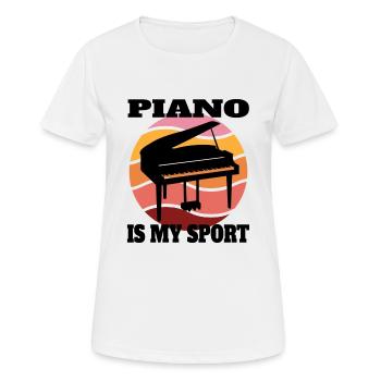 Pianiste Pianiste Pianiste Cadeau Piano Piano - T-shirt respirant Femme - blanc - Devant - AI Model Female 172 dark (172cm)