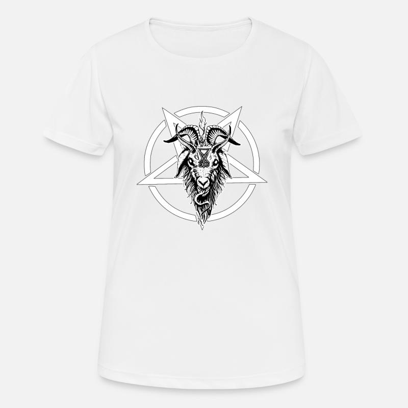 Satan Baphomet Devil Pentagramme - T-shirt respirant Femme - blanc