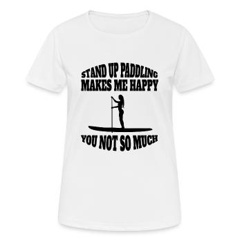 Stand Up Paddling Stand-Up Paddling Stand-Up Paddlers - Women's Breathable T-Shirt - white - Front - AI Model Female 172 dark (172cm)