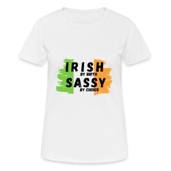 iIrlandais de naissance impertinent par choix - T-shirt respirant Femme - blanc - Devant - AI Model Female 172 dark (172cm)