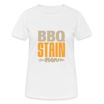 TACHE DE BARBECUE - T-shirt respirant Femme - blanc - Devant - AI Model Female 172 dark (172cm)