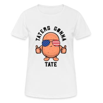 Taters geht zu Tate Potato Tater Tot Foodie Food - Frauen T-Shirt atmungsaktiv - Weiß - Vorne - AI Model Female 172 dark (172cm)